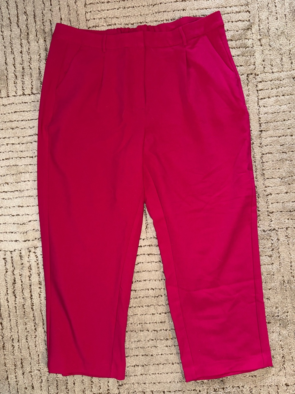 Women's High-Rise Cropped Ponte Pants - Pink